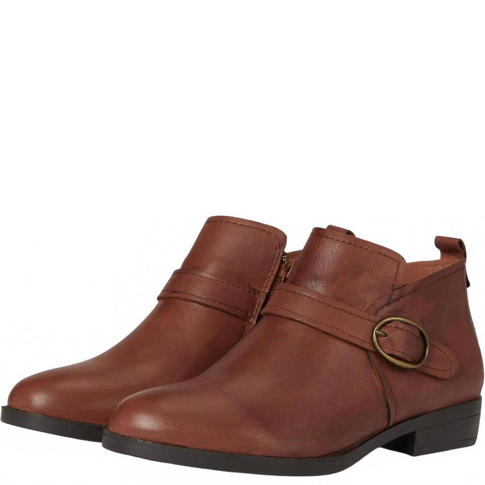 NEW DAVID TATE women's maverick ankle boots in luggage nappa leather